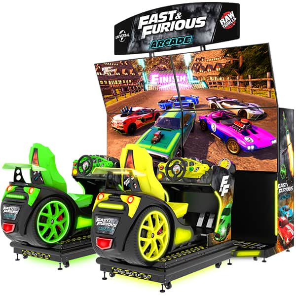 Raw Thrills Fast & Furious Arcade Motion Racing Game
