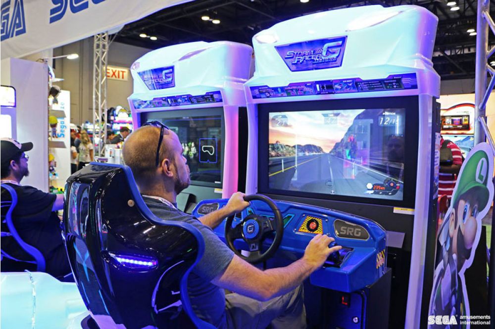 Sega Amusements Storm Racer Motion DLX Arcade Racing Game