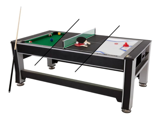 Triumph 7' 3-in-1 Rotating Swivel Multigame Table - Game Room Source